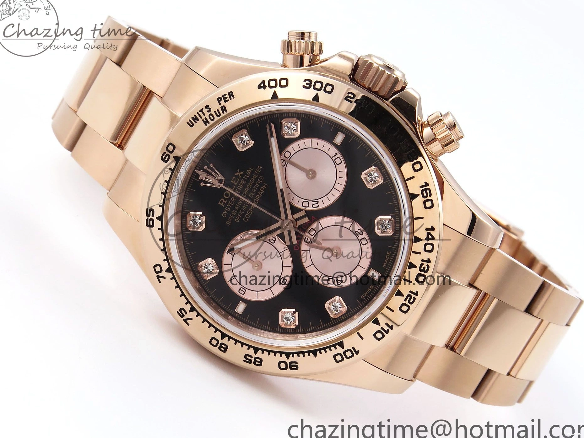 RG on Daytona 1:1 SH4131 Diamonds Edition Dial Black V5 Best 126505 QF Braclet RG 0507